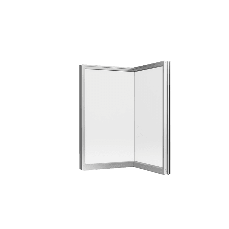 Corner fixed window