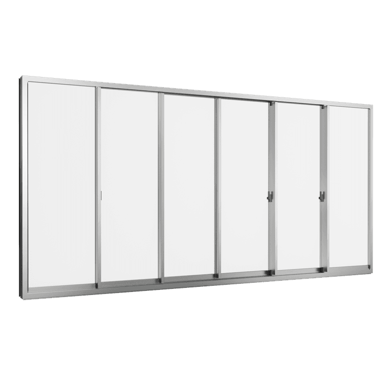 Flat Rail Sliding Door (6 Panels on 3 Tracks)