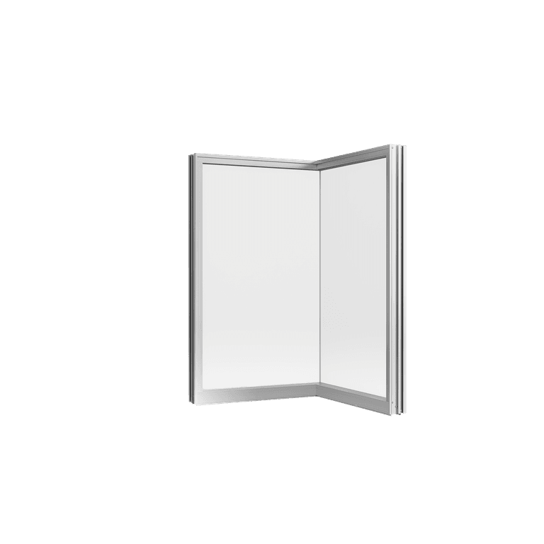 Corner fixed window
